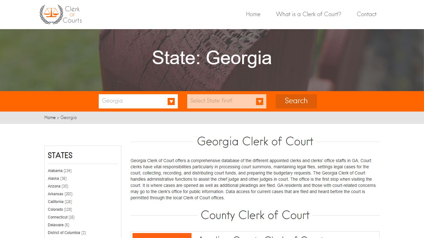 Find Georgia Clerk of Courts – County Clerk of Courts in GA