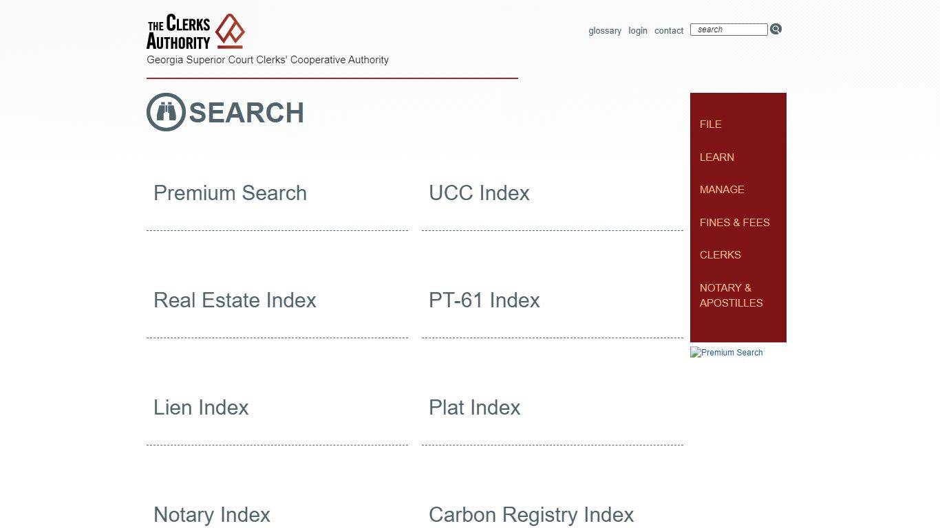 UCC Search | Lien Index | Real Estate Index | GSCCCA
